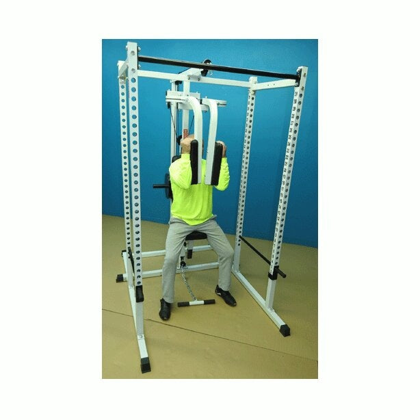 New York Barbells Power Rack Gym with DLX PEC Deck & LAT Attachment