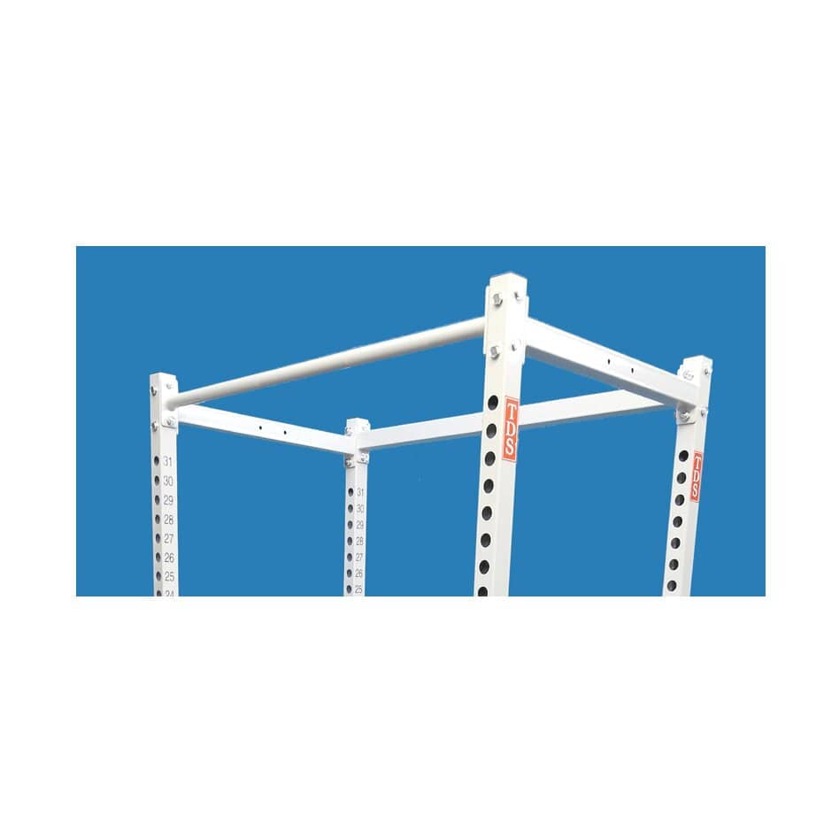 New York Barbells Power Rack With White Chin-UP Bar, Red J and Red Safety Bars