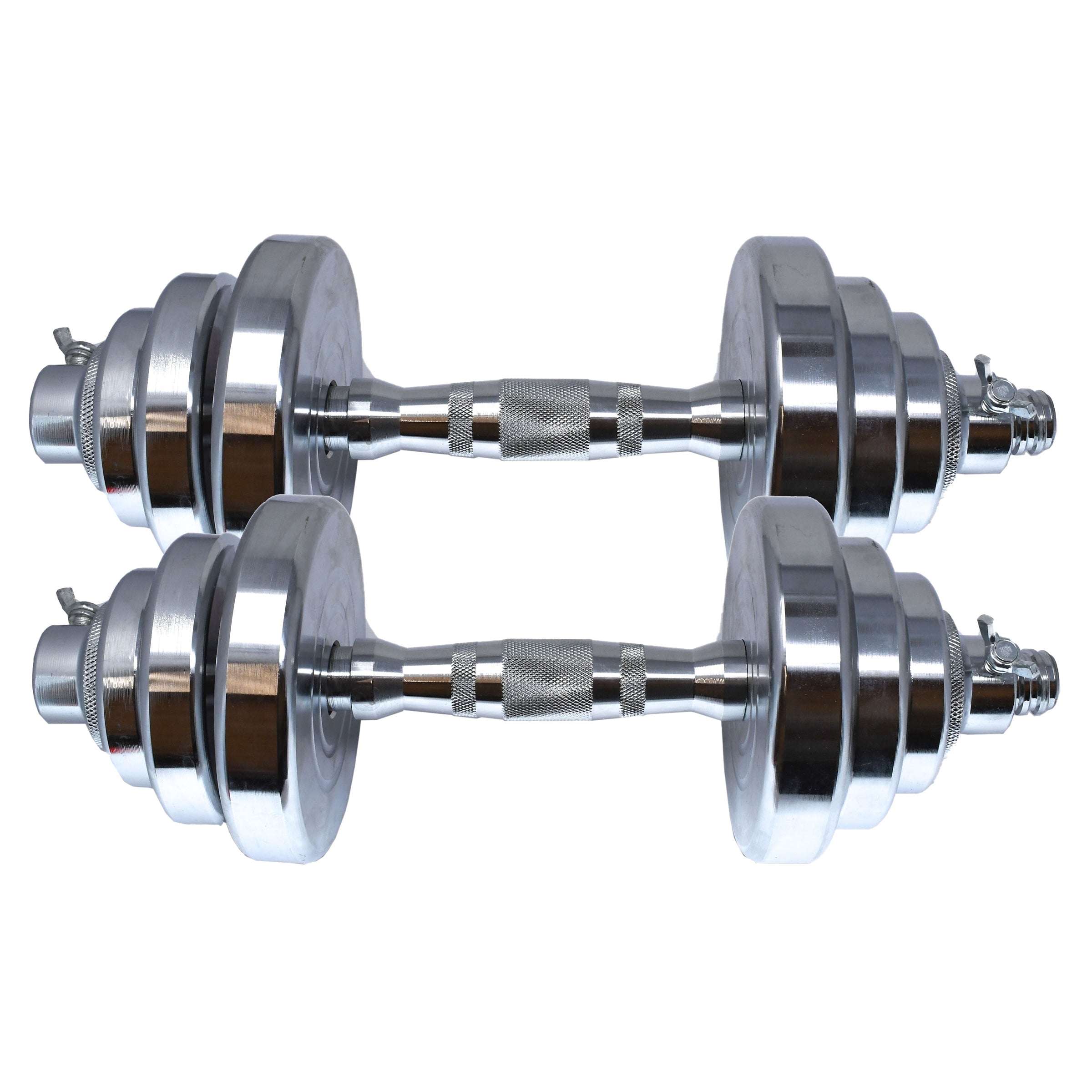 Adjustable Dumbbell Set for Home Gym Chrome Finish