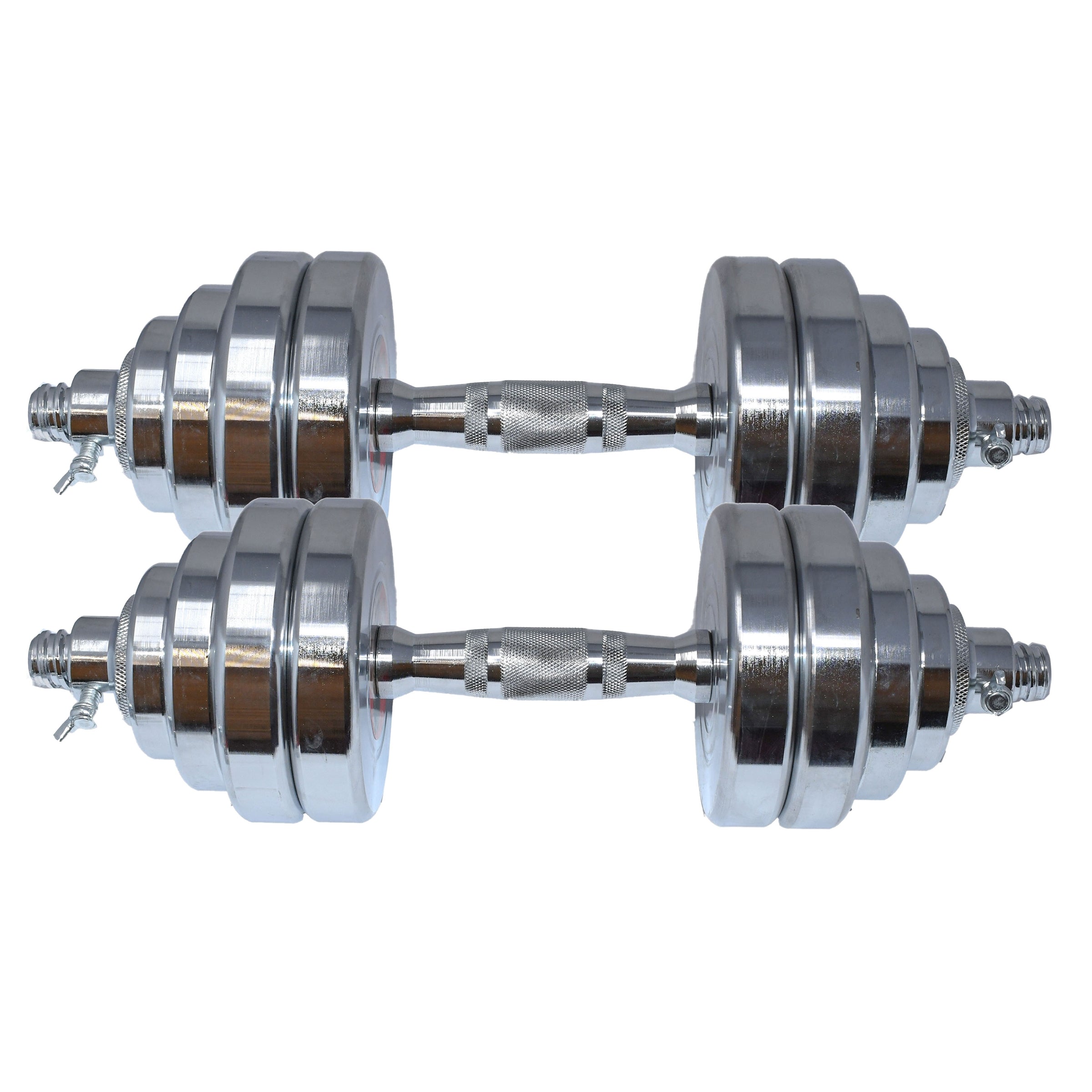 Adjustable Dumbbell Set for Home Gym Chrome Finish
