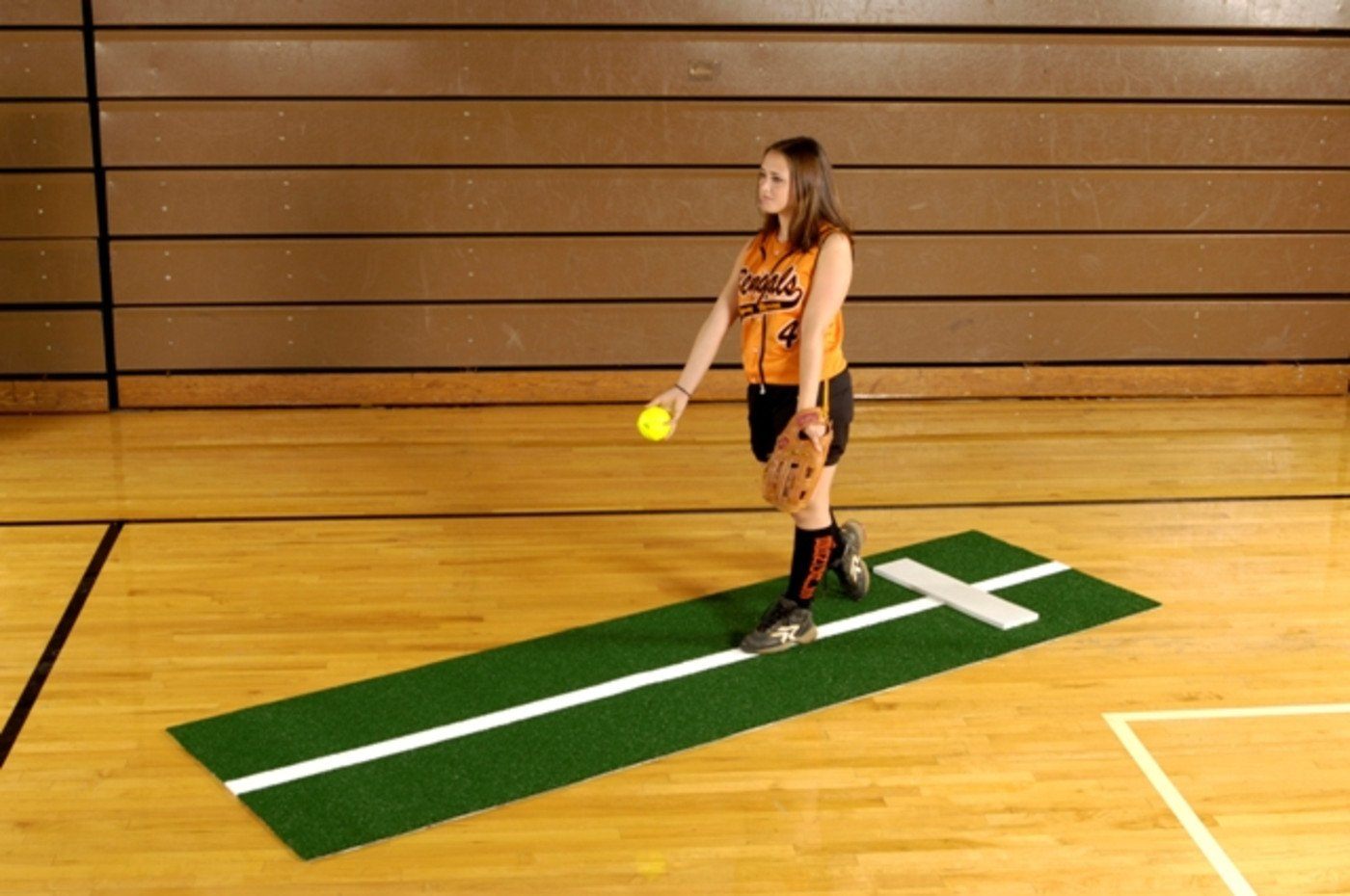 Softball Pitching Mat w/ Stride Line - Pitch Pro Direct