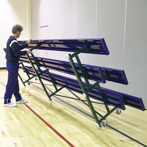 2 Row 7½' Tip & Roll Portable Aluminum Bleacher - Pitch Pro Direct