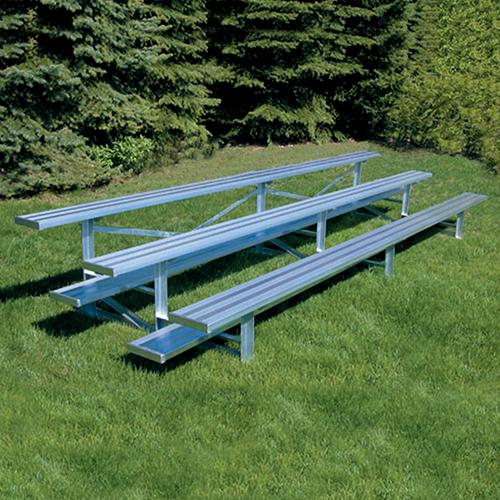 JayPro 3 Row 27 All Aluminum Standard Bleacher Natural Finish