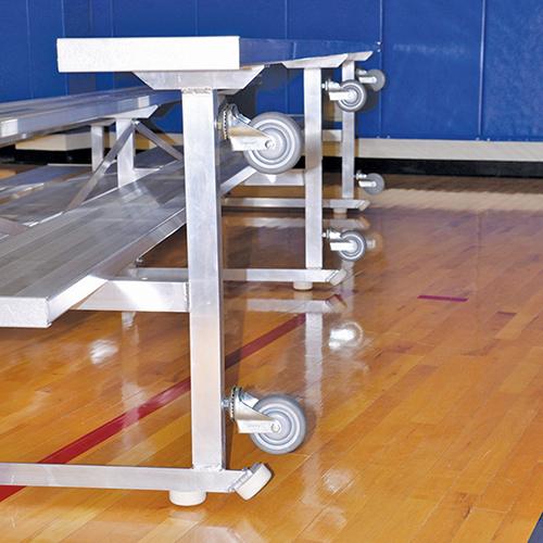 JayPro 15 Tip & Roll Standard Bleacher 3 Row Back View