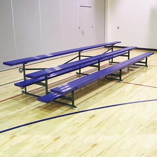 JayPro 15 Tip & Roll Standard Bleacher 3 Row Powder Coated