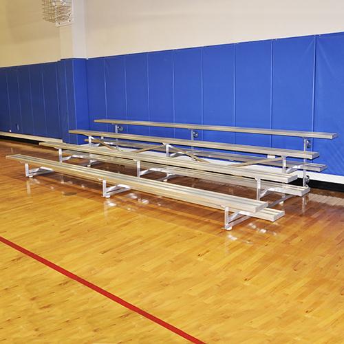 JayPro 21 Tip & Roll Standard Bleacher (4 Row) Natural Finish