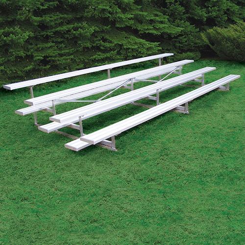 JayPro 4 Row 21' All Aluminum Standard Bleacher - Pitch Pro Direct