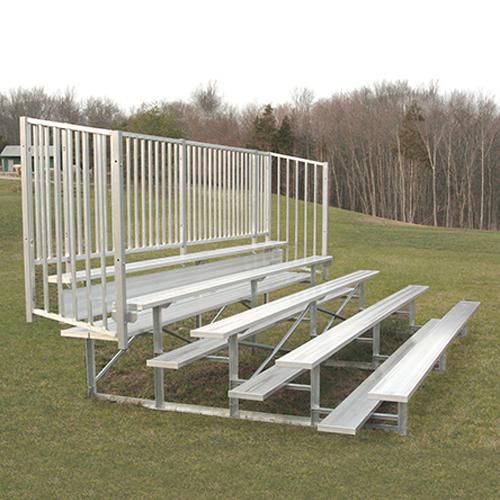JayPro 5 Row 15' - 27' Enclosed Bleacher w/ Guard Rail - Pitch Pro Direct