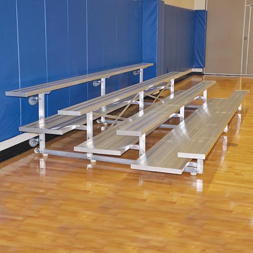 JayPro 15 Tip & Roll Preferred Bleacher (4 Row) Natural Finish