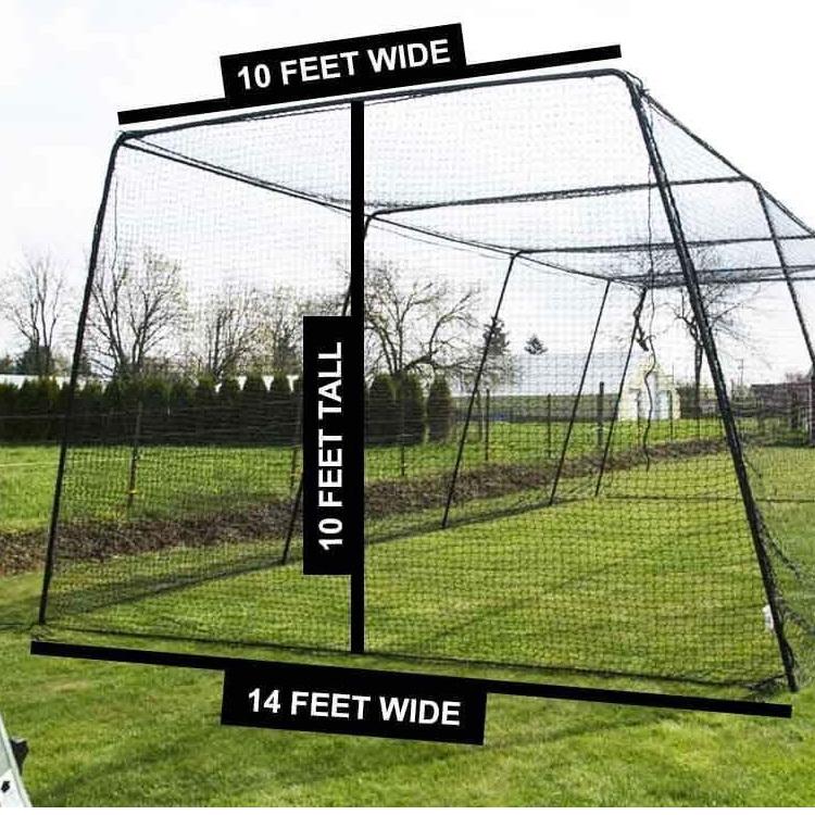Free Standing Batting Cage Package for Backyard and Residential Use #32 Net