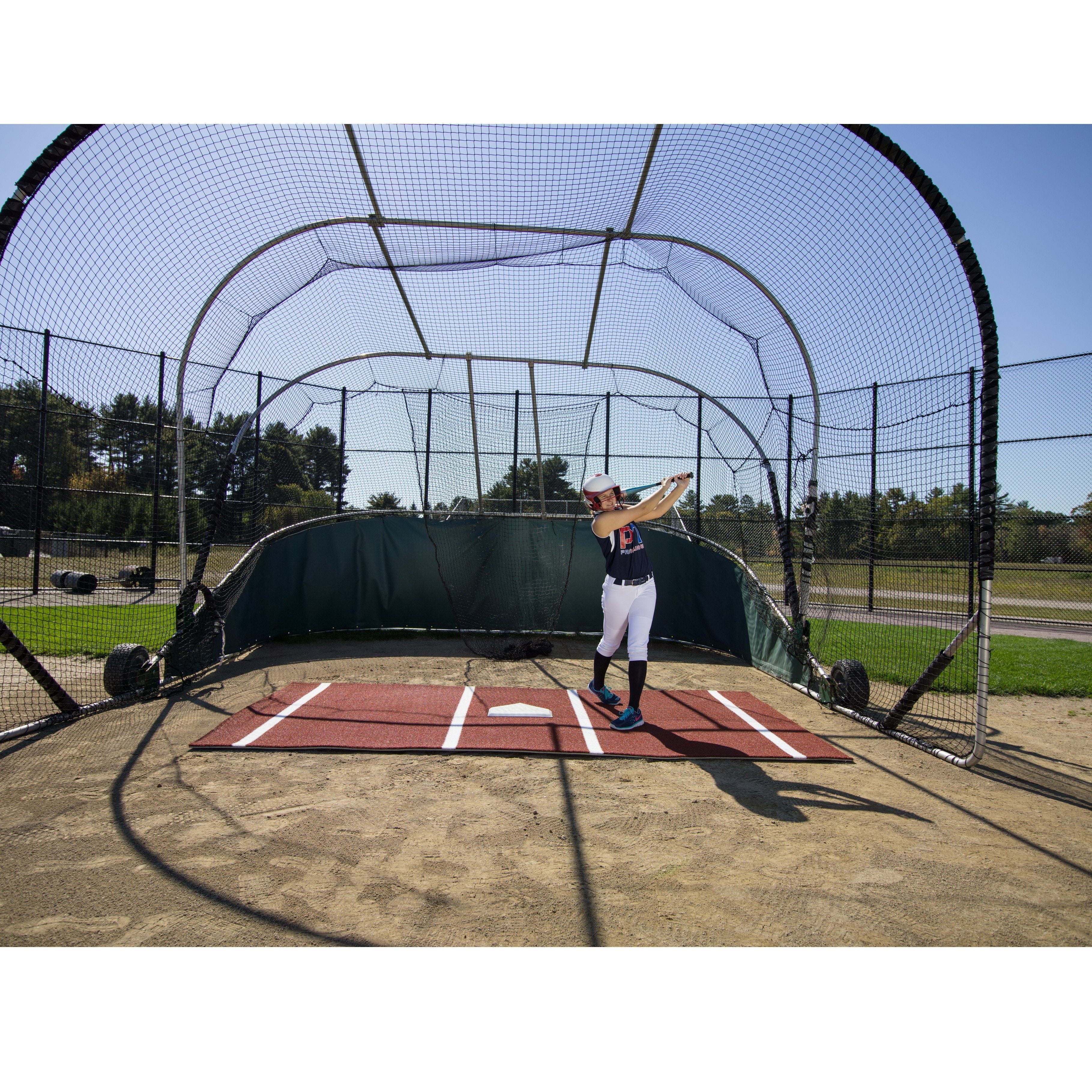 ProMounds 12' x 7' Softball Batting Mat Pro Green Or Clay - Pitch Pro Direct
