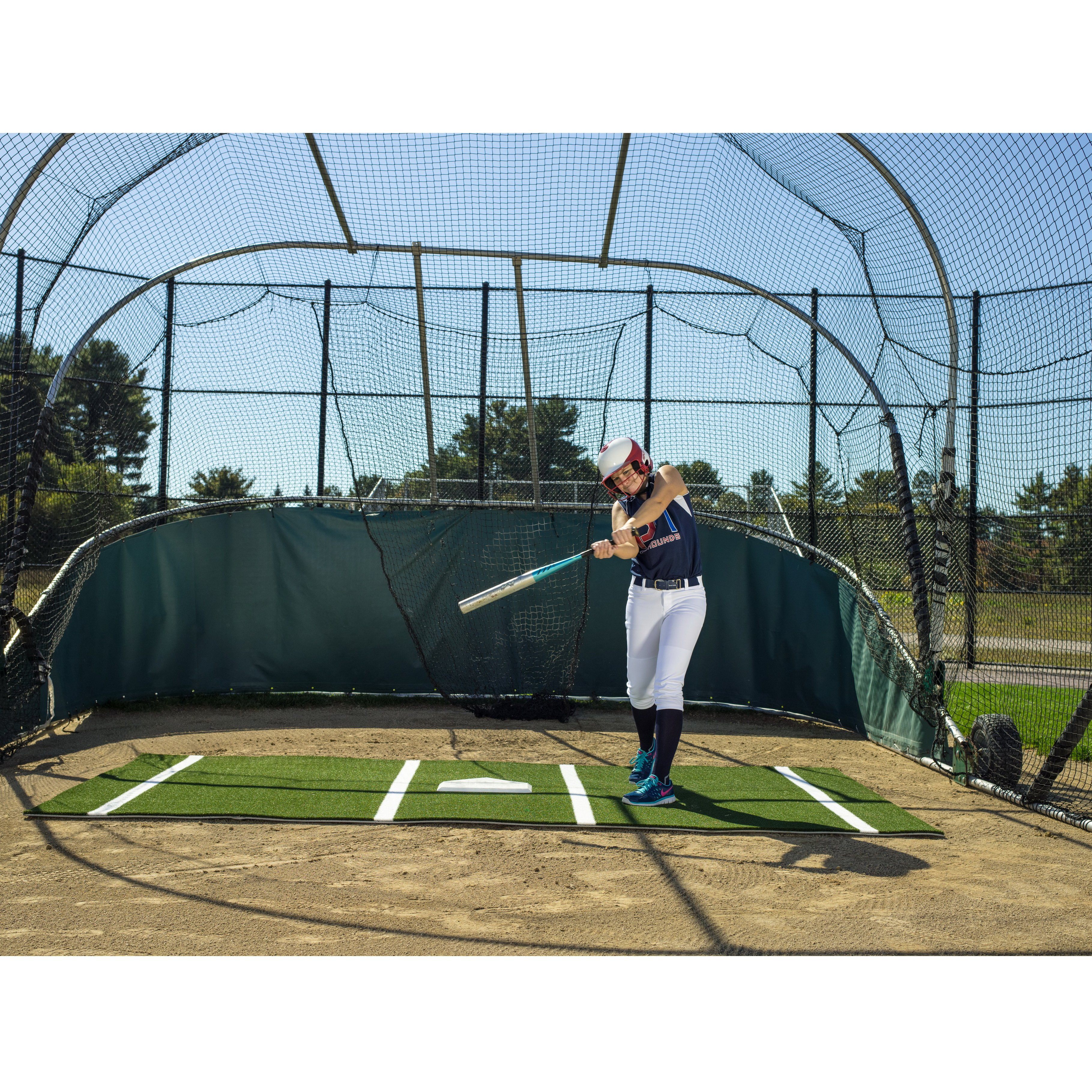 ProMounds 12' x 7' Softball Batting Mat Pro Green Or Clay - Pitch Pro Direct