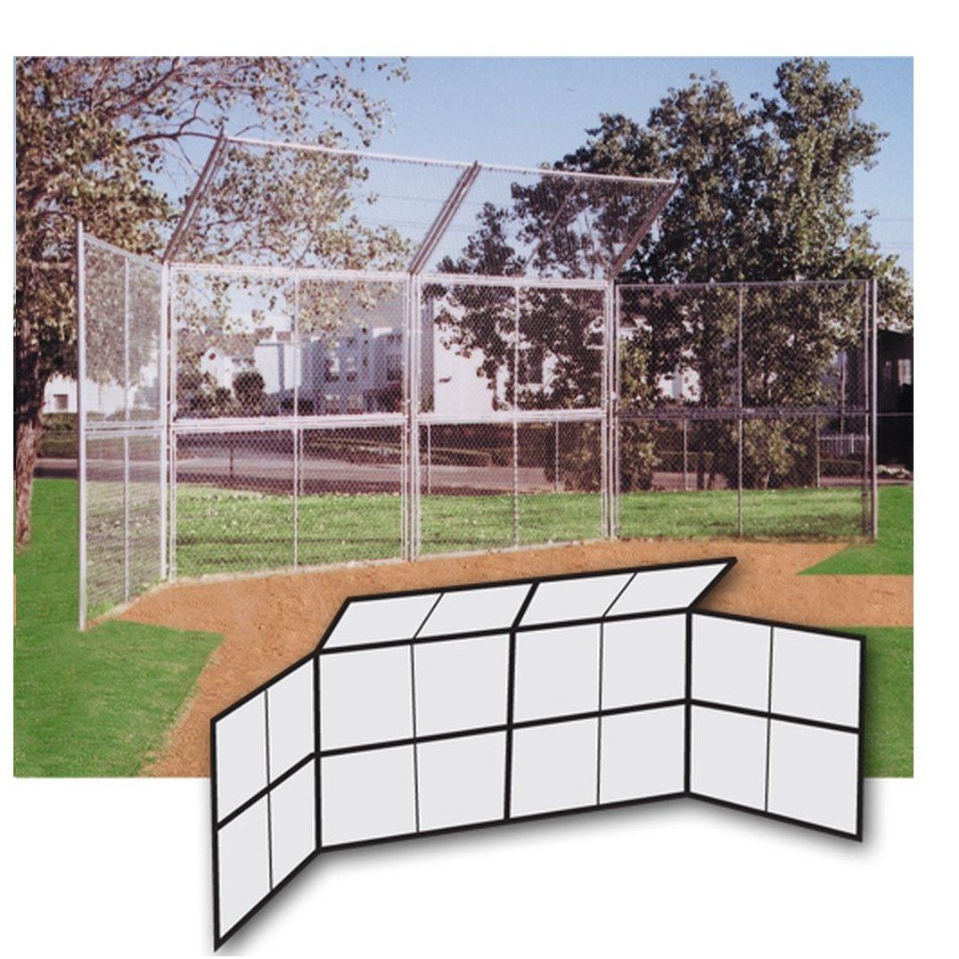 Chain Link Backstop - 20' w/ Hood & Wings