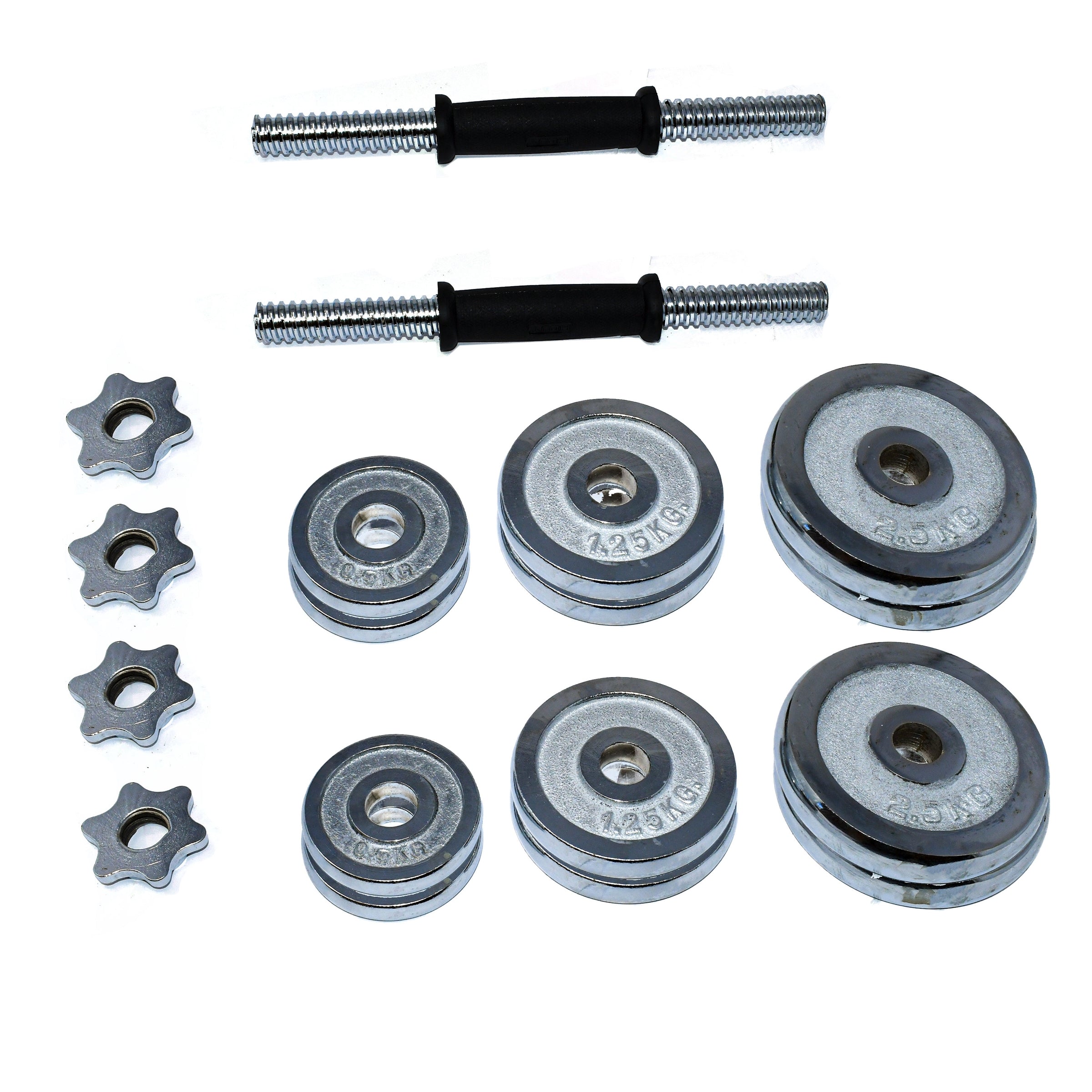 Cast Iron Adjustable Dumbbell Set for Home Gym - 44 lbs (20 kg)