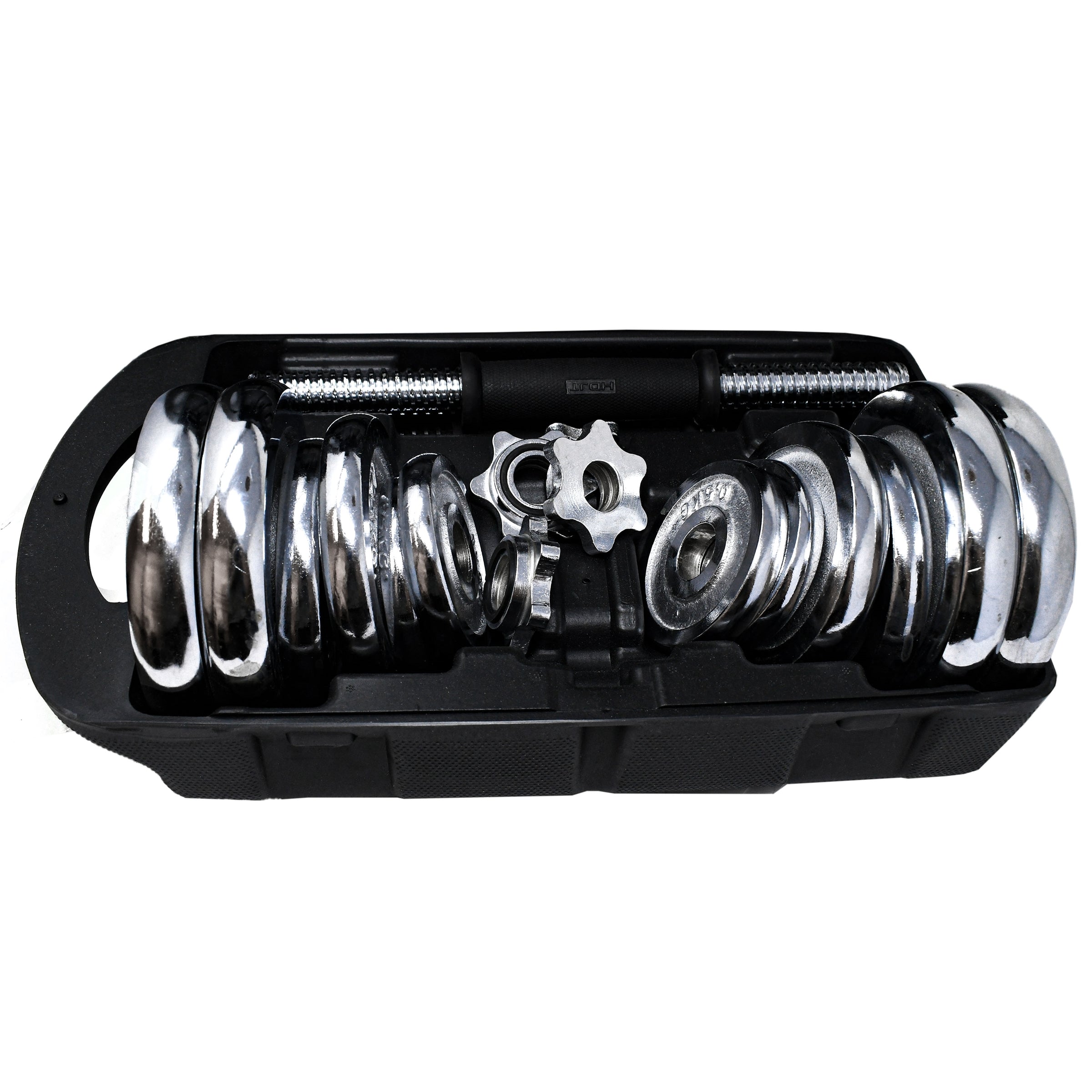 Cast Iron Adjustable Dumbbell Set for Home Gym - 44 lbs (20 kg)