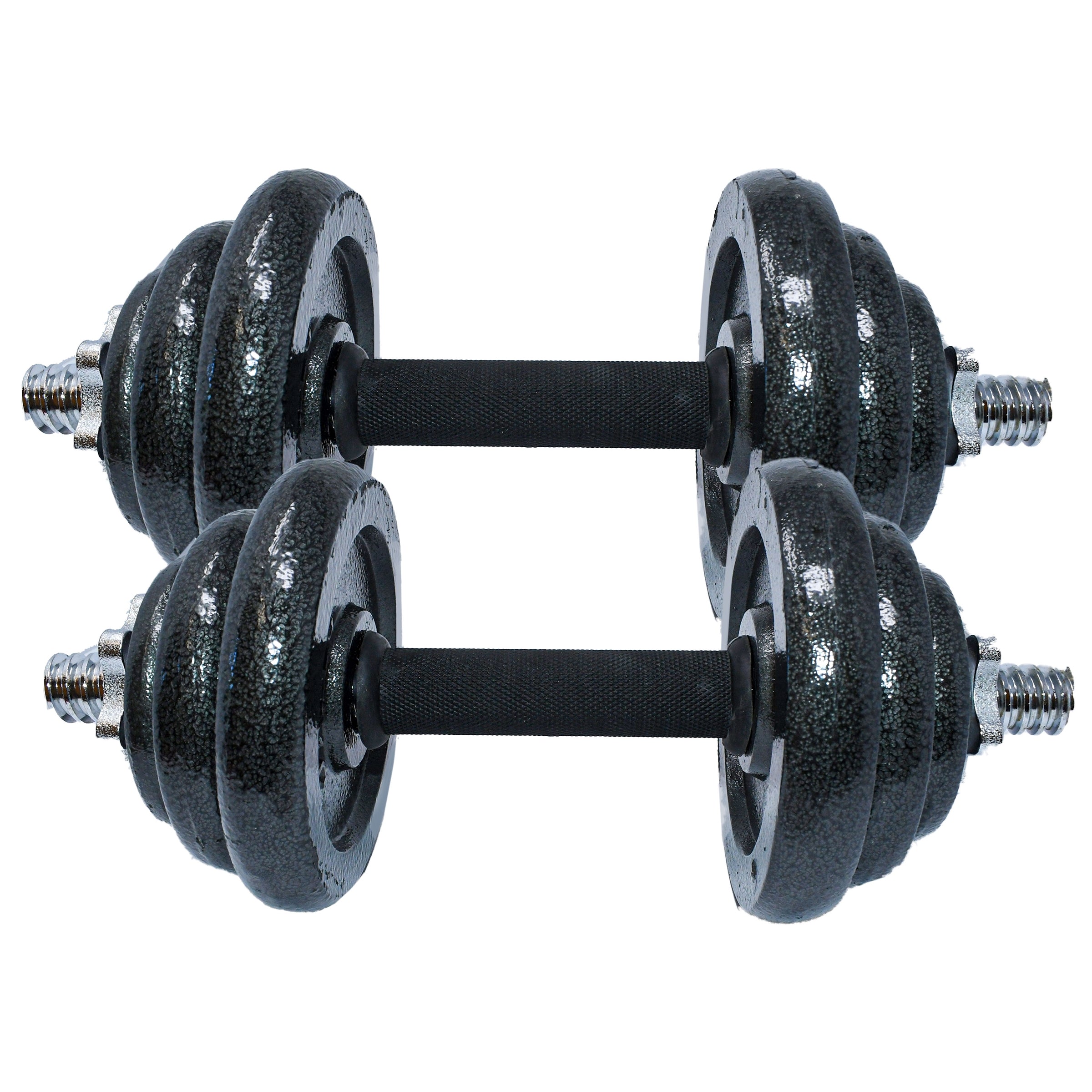 Cast Iron Adjustable Dumbbell Set for Home Gym - 44 lbs (20 kg)