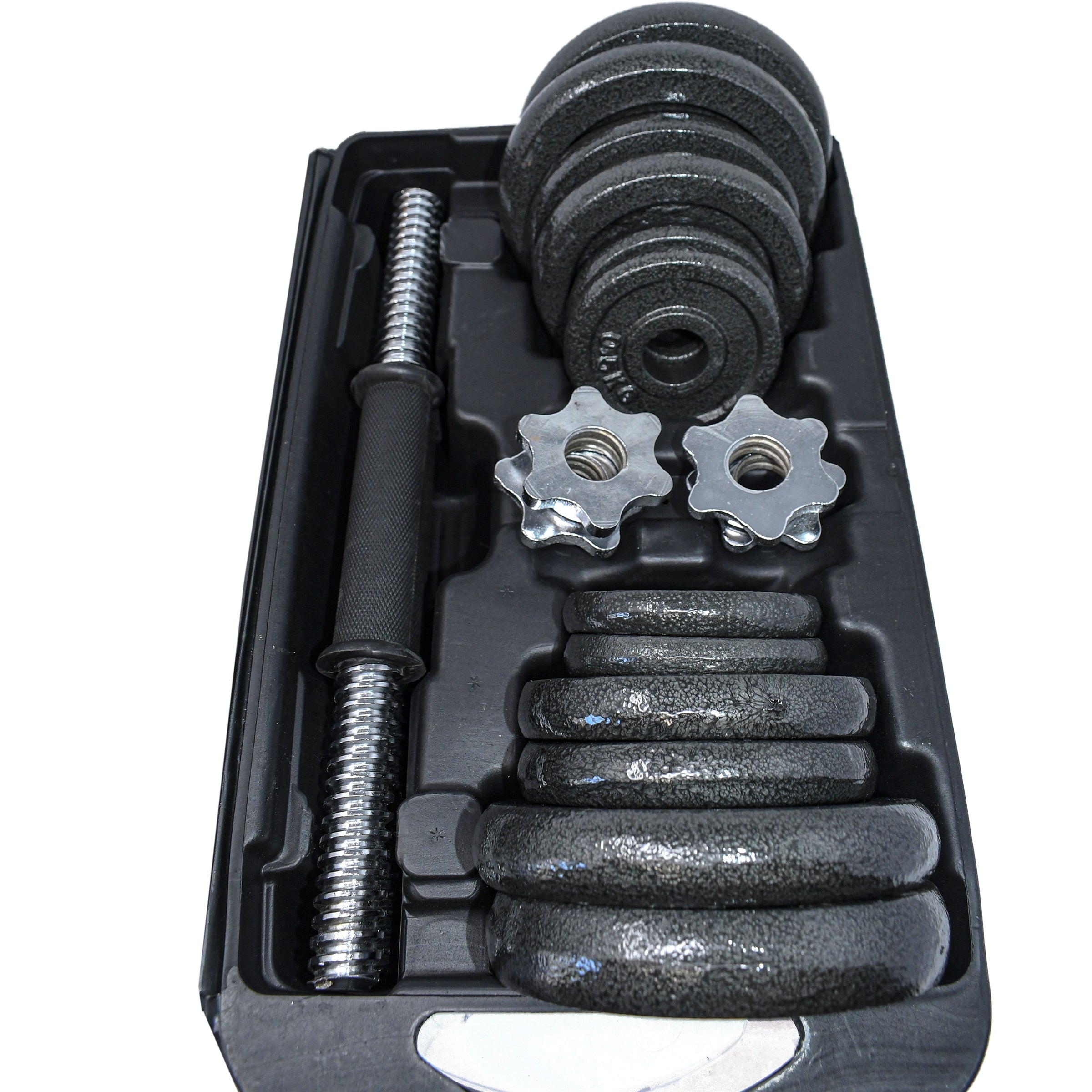 Cast Iron Adjustable Dumbbell Set for Home Gym - 44 lbs (20 kg)