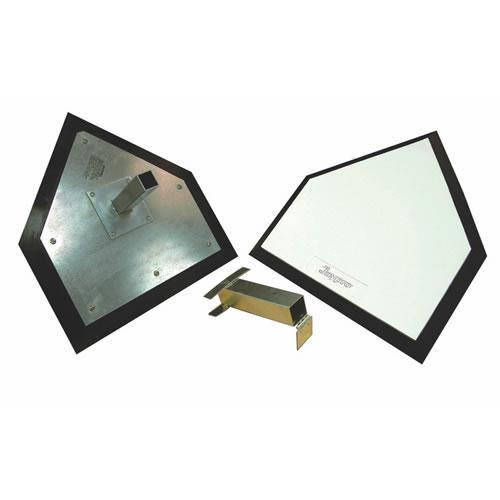 JayPro Major League durable rubber molded home plate with 1½ anchor white