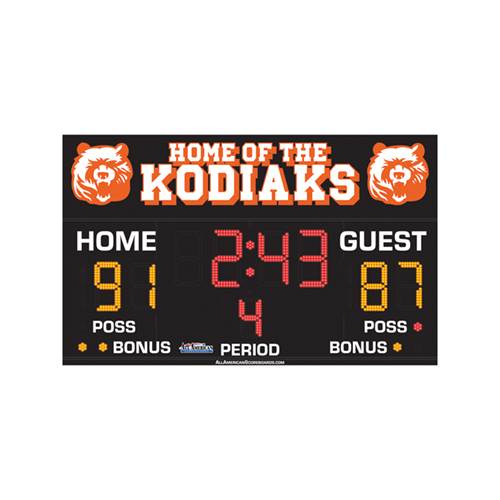 Everbrite Basketball Scoreboard 3' x 8'