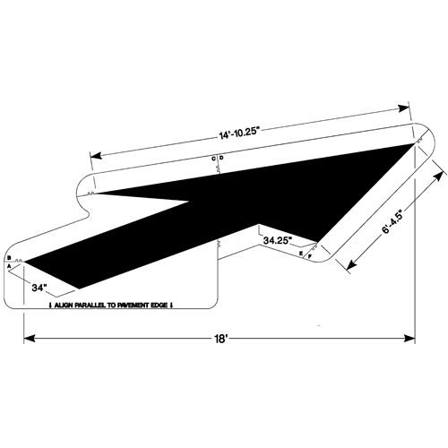 Newstripe Federal Lane Drop Arrow