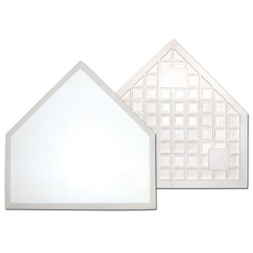 JayPro rubber molded waffle bottom throw down home plate white