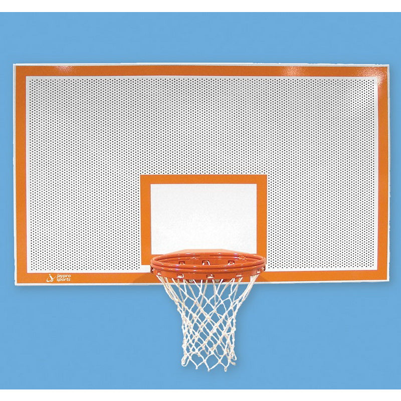 Jaypro 42'' Rectangular Perforated Steel Backboard with ring