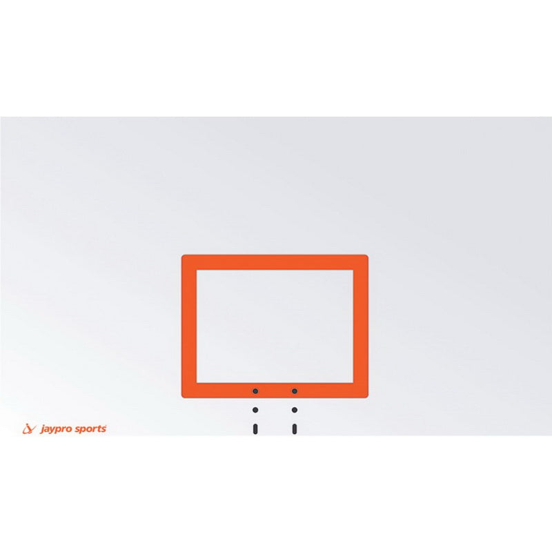Jaypro 42'' Rectangular Steel Backboard in white background