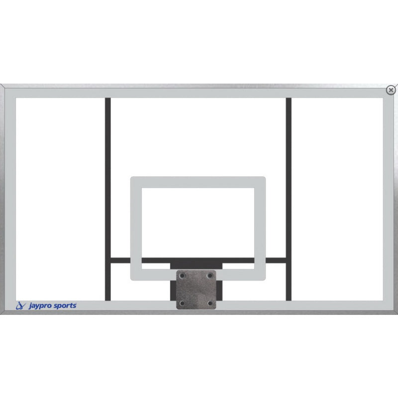 Jaypro Rectangular Acrylic Backboard 72x42