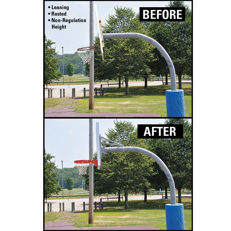 Jaypro Ultimate Adjustable Gooseneck 4-1/2" Pole with 48" Offset System