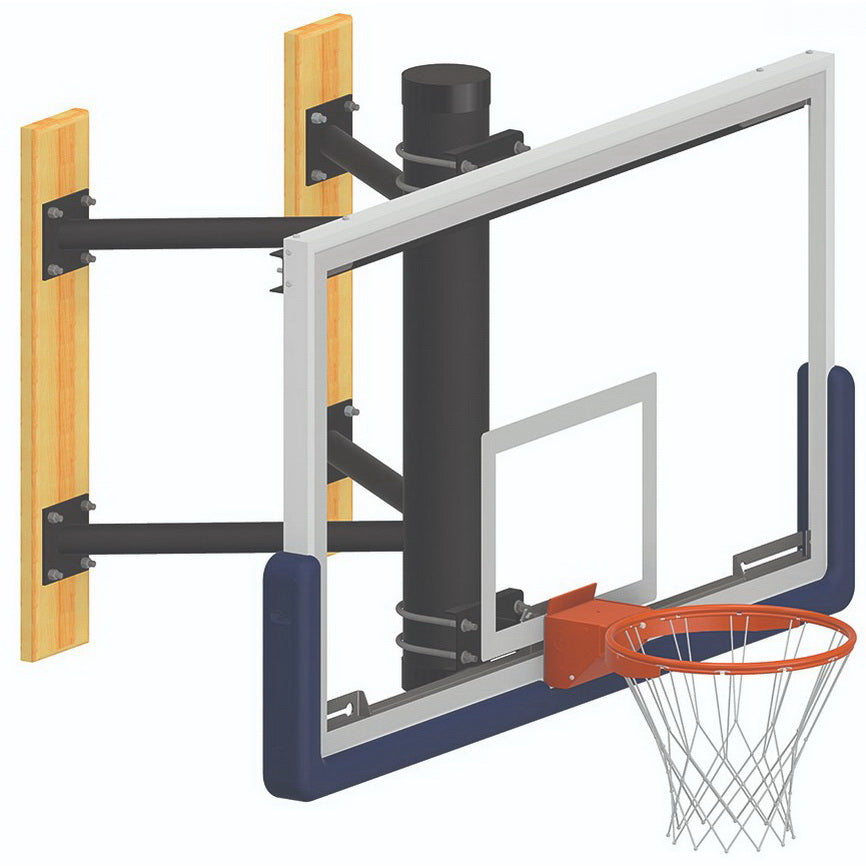 Jaypro Wall Mounted Glass Backboard without height adjuster