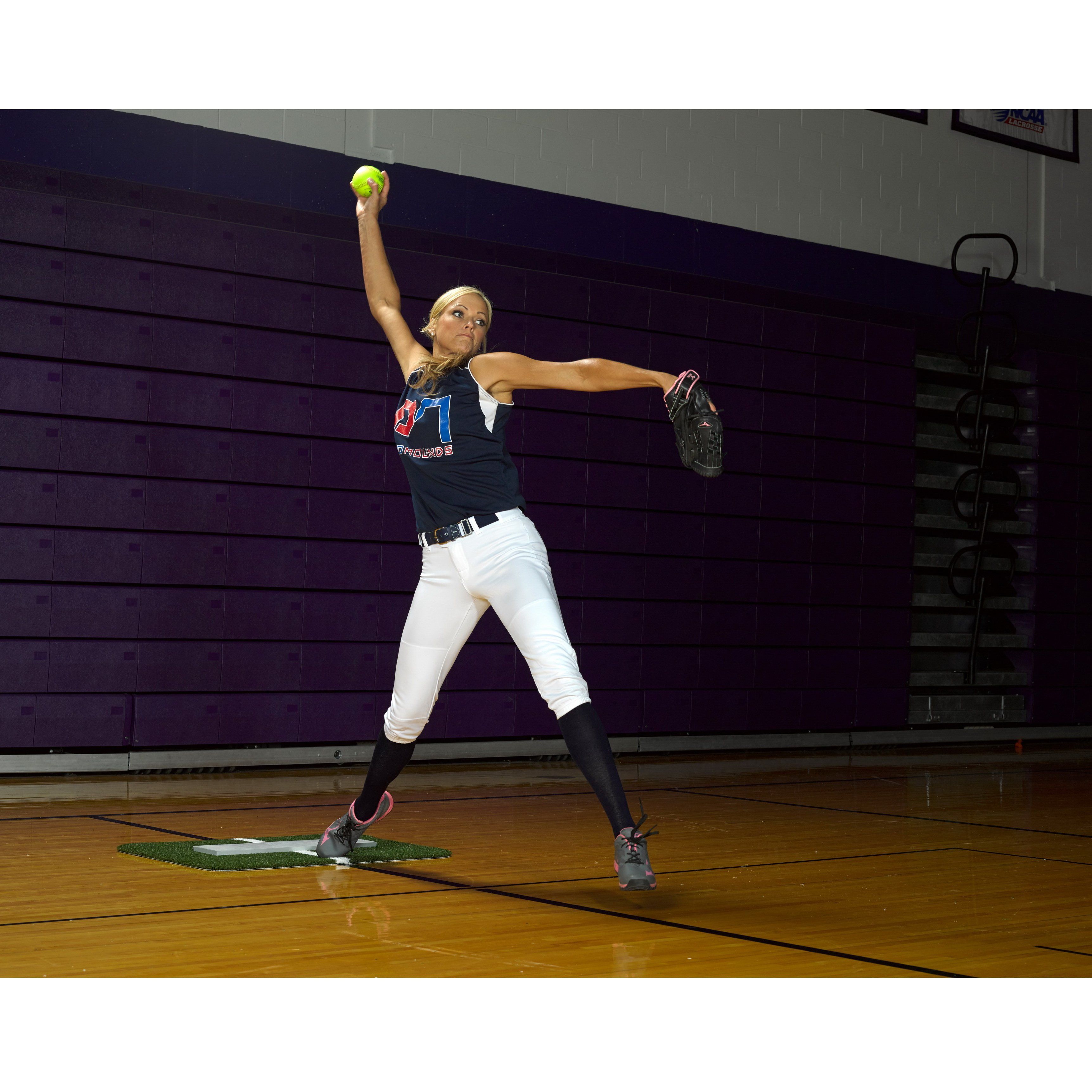 ProMounds Jennie Finch Softball Pitching Mini-Mat w/ Powerline - Pitch Pro Direct