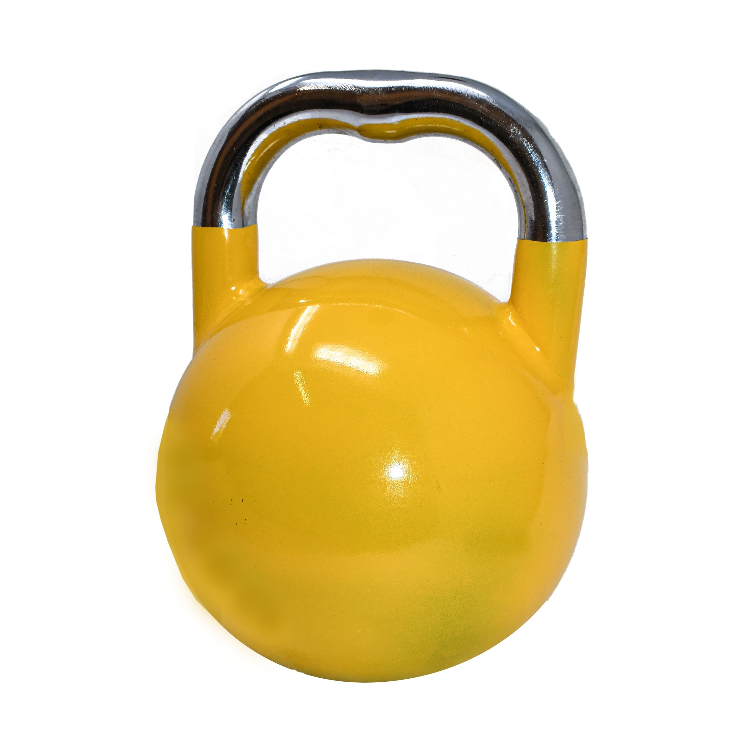 Premium Coated Steel Kettlebell - 35 lbs (16 kg) - Yellow