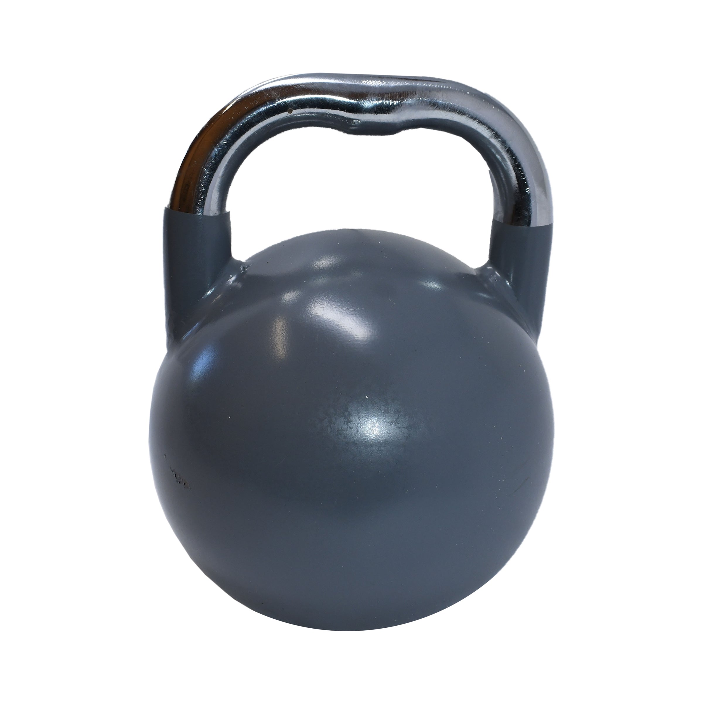 Premium Coated Steel Kettlebell - 49 lbs (22 kg) - Gray