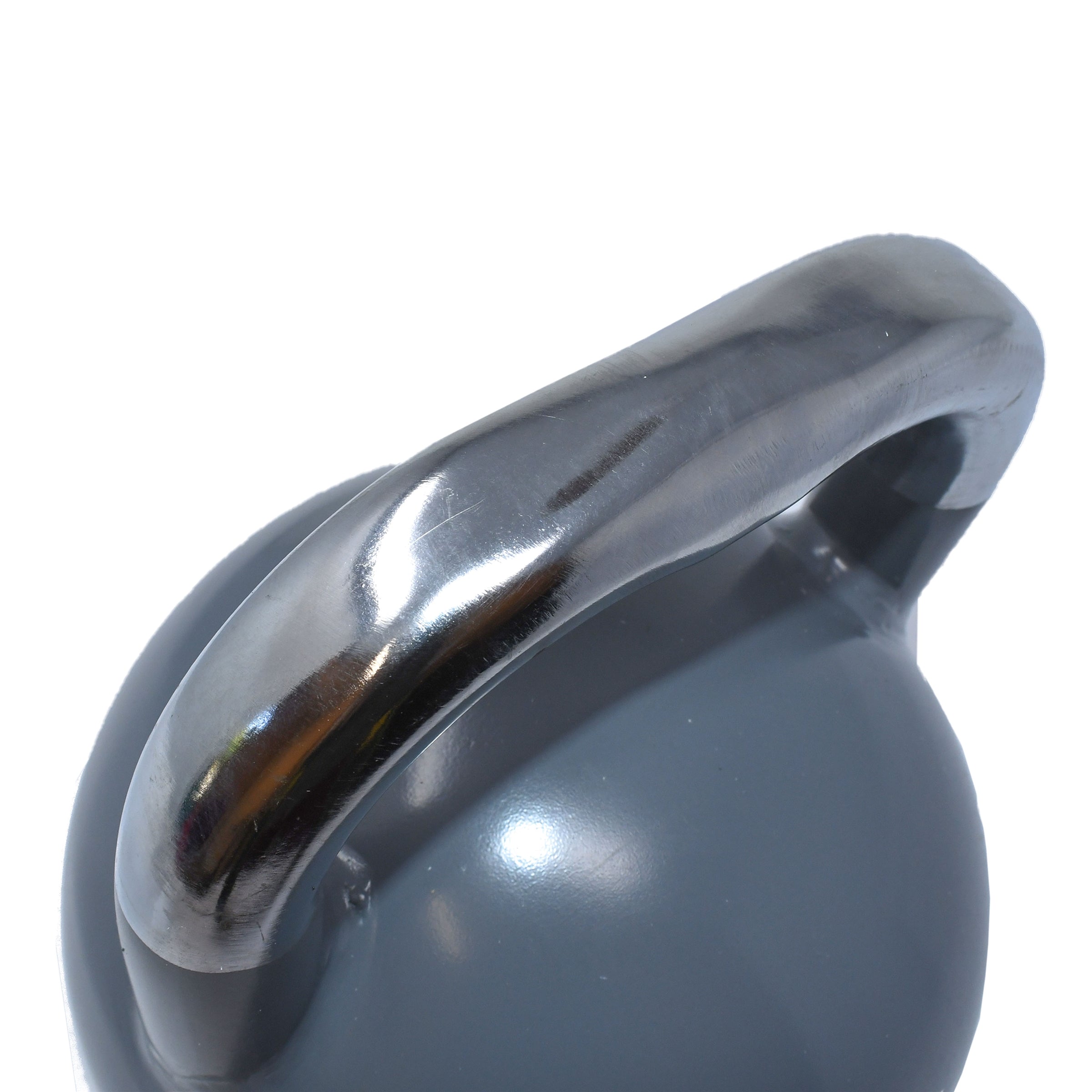 Premium Coated Steel Kettlebell - 49 lbs (22 kg) - Gray
