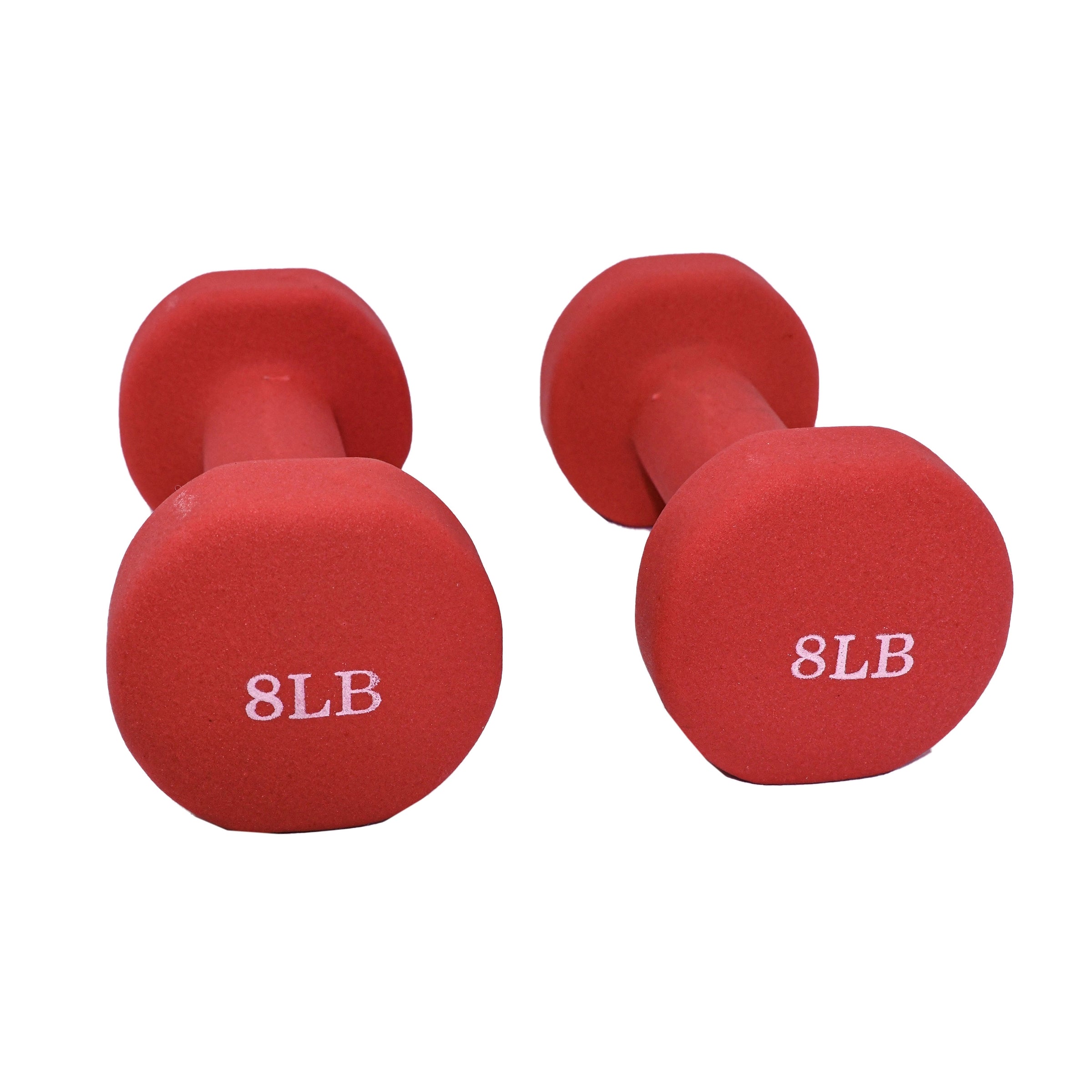 Non-Slip Hexagonal Shaped Free Weight Dumbbells Red - Set of 2