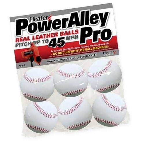 PowerAlley Pro Leather Pitching Machine Baseballs