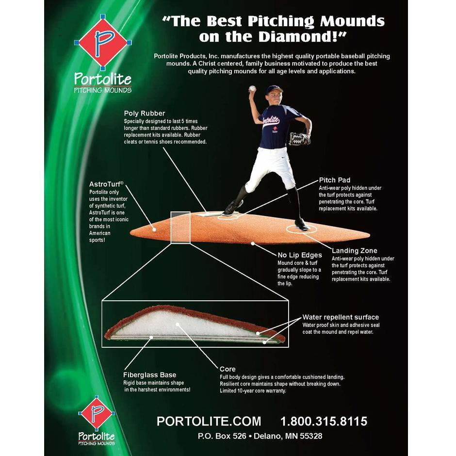 Portolite 10" Full Length Portable Game Pitching Mound