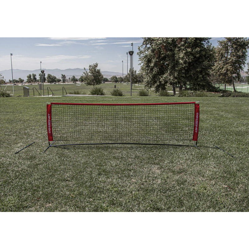 Powernet Portable Badminton, Tennis, Volleyball, Pickleball Net 10 x 3 in a field