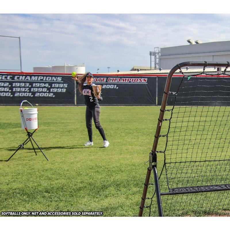 Powernet Practice Softballs 12 PK Recreation Grade in a field