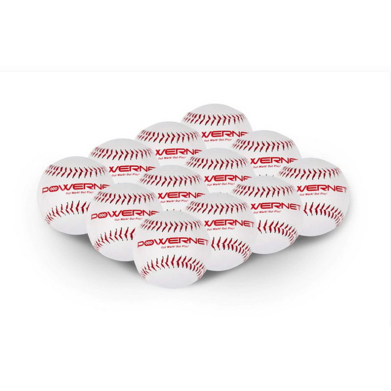 Powernet Practice Softballs 12 PK Recreation Grade white