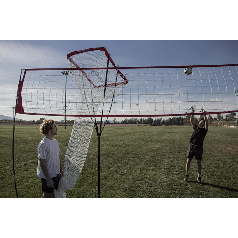 Powernet Volleyball Setter Trainer Net in a field 
