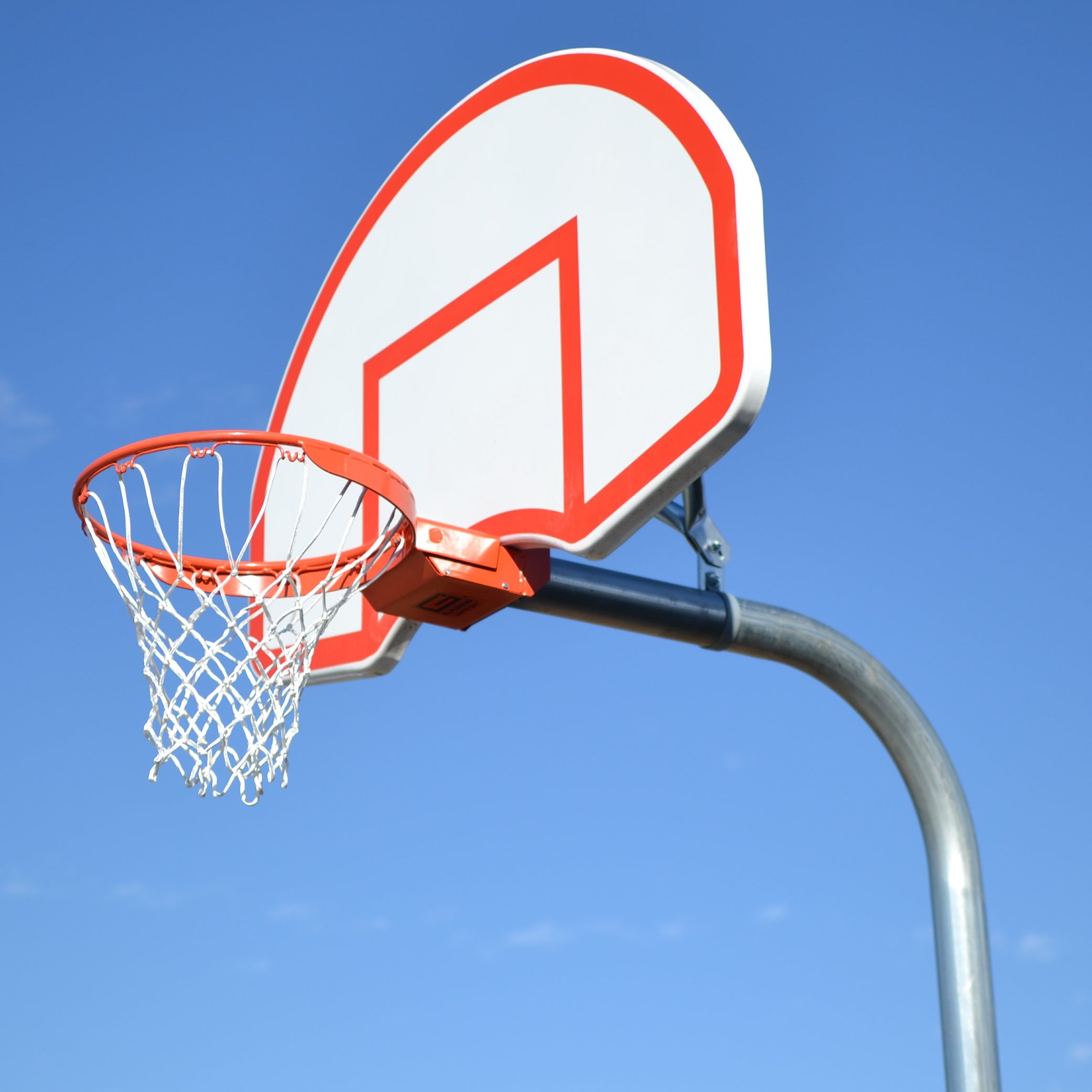 Gared Rear-Mount Fan-Shape Marked Steel Basketball Backboard
