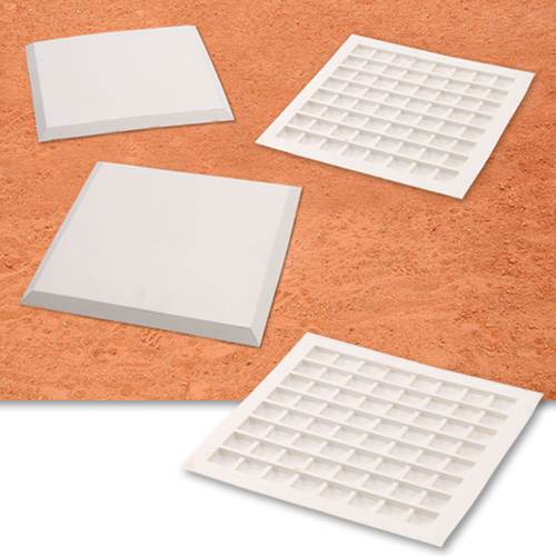 Rubber Bases two pieces with front and back view
