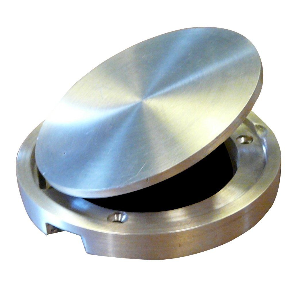 Bison Small Hinged Brass Floor Socket Cover Plate Only - Pitch Pro Direct