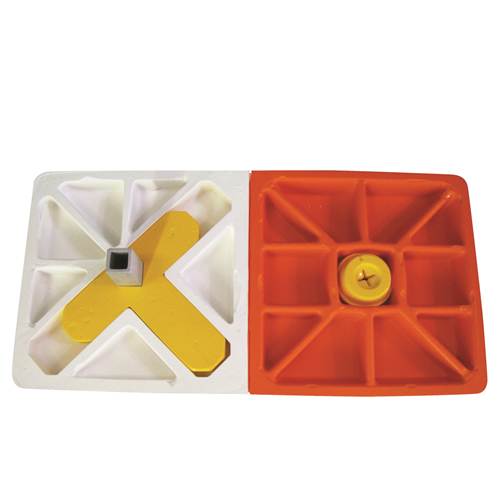 Soft Touch Convertible Double 1st Base White and Orange Side