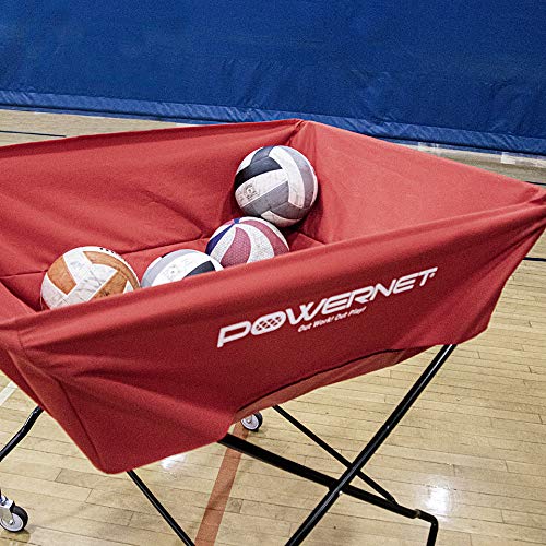 Powernet Volleyball Cart Wheeled XL with balls