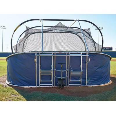 big bubba elite batting cage rear view