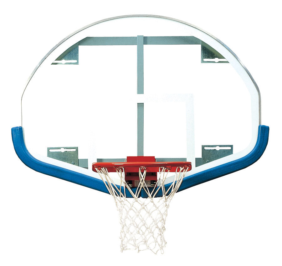 bison inc 39x54 extended life competition fan shaped glass backboard