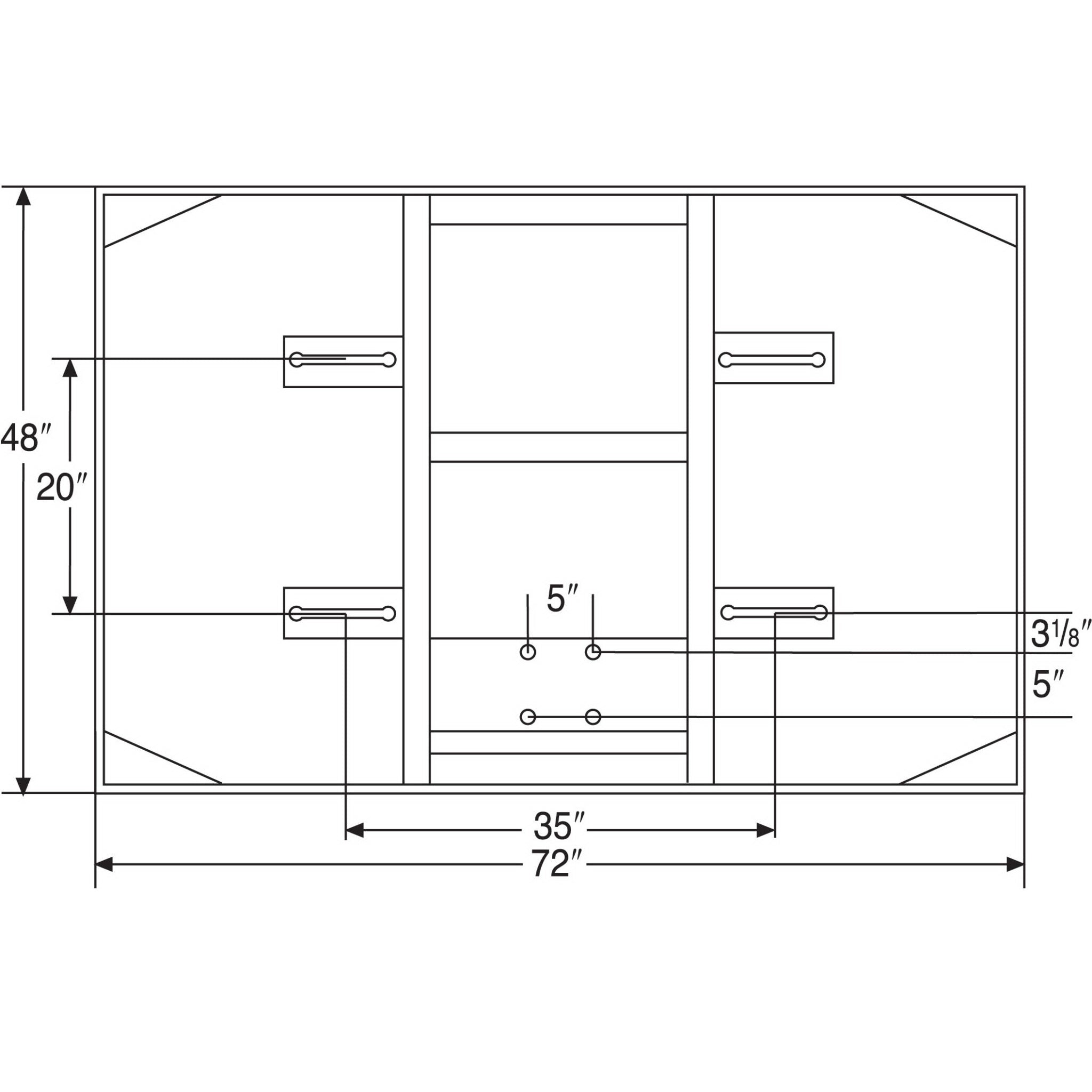bison inc 48x72 tall unbreakable xl glass competition conversion backboard specs