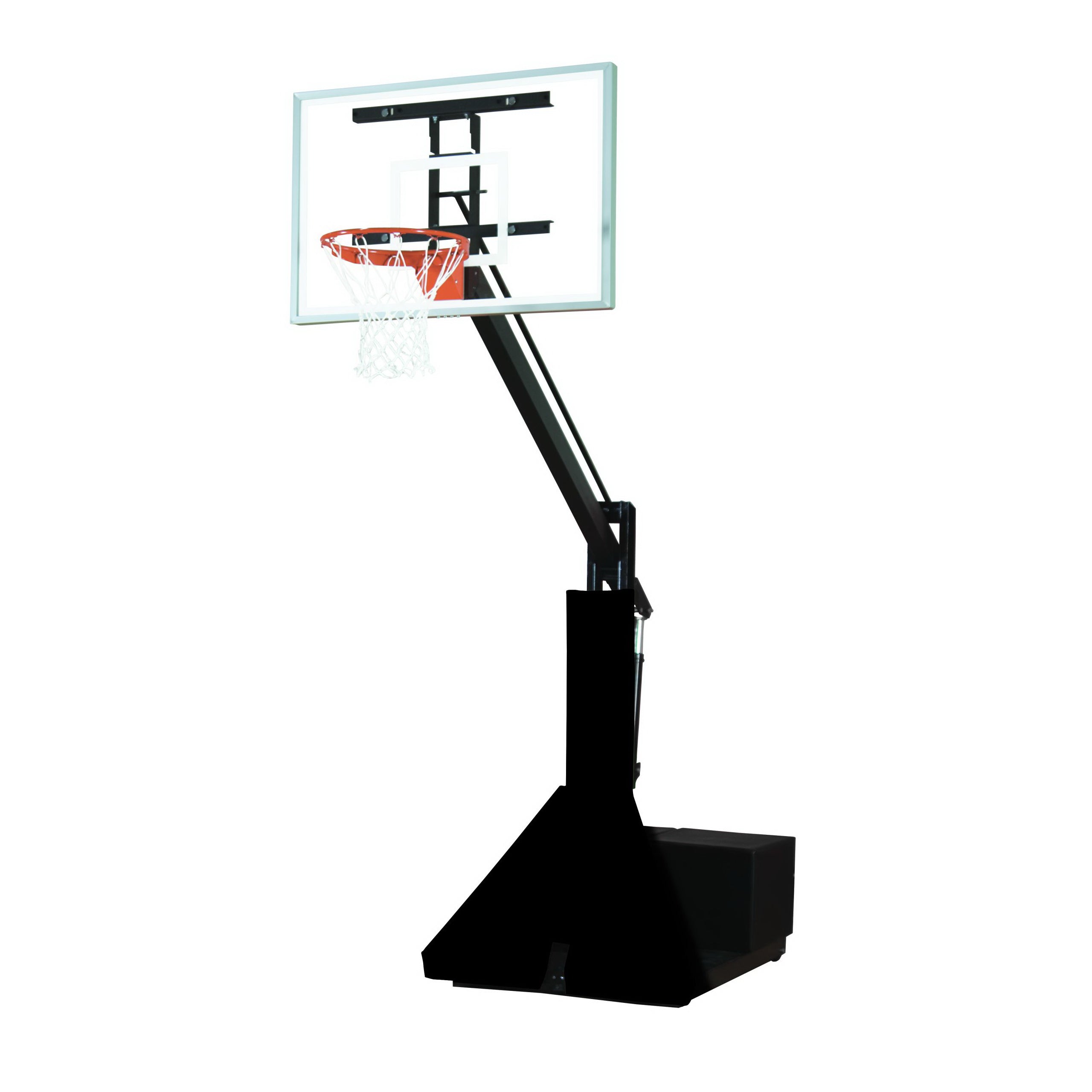 bison inc acrylic max portable adjustable basketball system